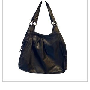 COACH Maggie Crinkle Gunmetal Metallic Hobo Bag D0982-13900